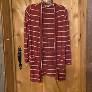 Pink Republic XS Red and White Striped Cardigan